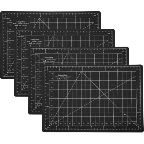 4 Planches de Découpe A5 en PVC Noir pour Gravure et Modélisme (1/5)
