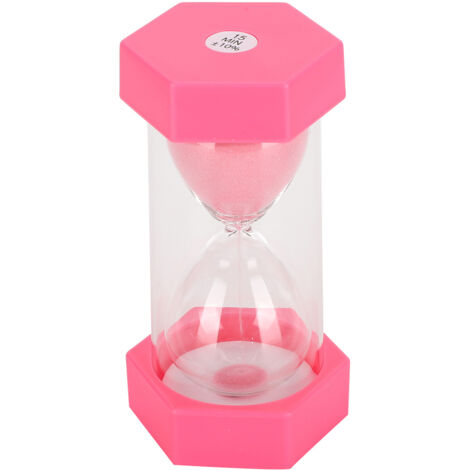 Sablier Hexagonal 15 Minutes Rose - Minuteur Décoratif pour Anniversaire et Décoration Maison (1/5)