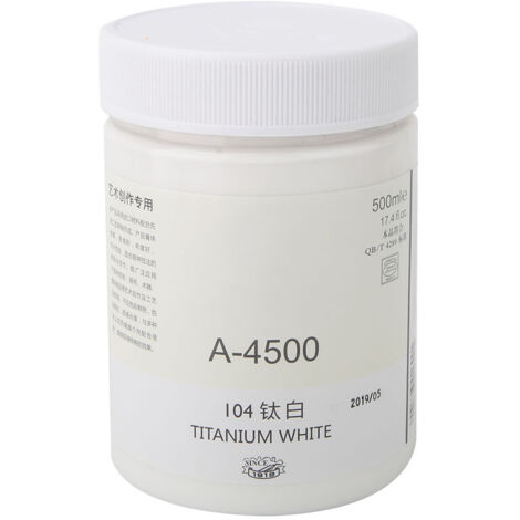Peinture acrylique blanche 500ml pour extérieur et intérieur - Pigments haute qualité pour murs et décorations (1/5)