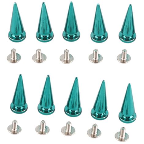 10 pièces Rivets en Cuivre 26mm avec Vis pour Sacs et Chaussures en Cuir DIY (Bleu) (1/5)