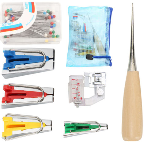 Machine à ruban biais pour couture DIY - Jeu de 4 pieds presseurs pour reliure et quilting (1/5)