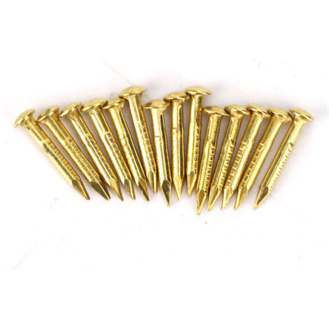 100 Pièces Clous à Tête Ronde Laiton pour Charnières de Meuble, Accessoires Quincaillerie 10mm/15mm/18mm/22mm (1/5)