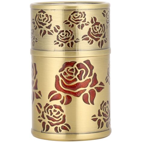 Boîte à cure-dents et cotons-tiges double usage, design rétro luxe avec motif rose antique rouge (1/5)