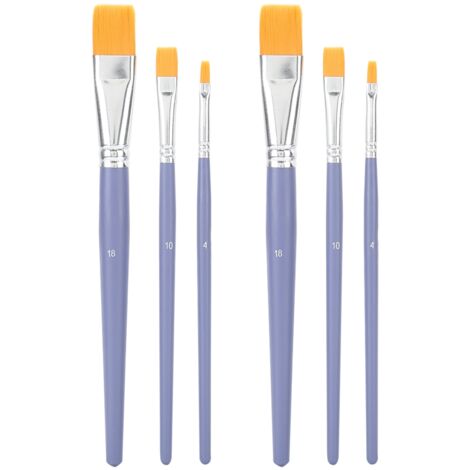 Ensemble de 6 Pinceaux en Nylon et Laine pour Aquarelle et Acrylique - Matériel Artistique (1/5)