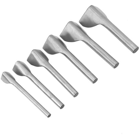 6 pièces emporte-pièces en V pour finition de ceinture en cuir, outil de découpe pour projets de maroquinerie DIY (15-40mm) (1/5)