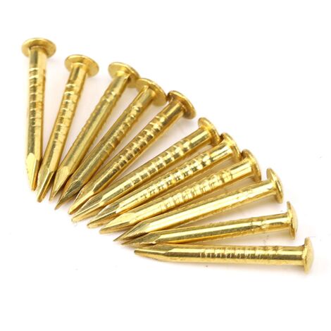 100 Pièces Clous à Tête Ronde Laiton pour Charnières de Meuble Accessoires Quincaillerie 10mm/15mm/18mm/22mm Longueur 15mm (1/5)