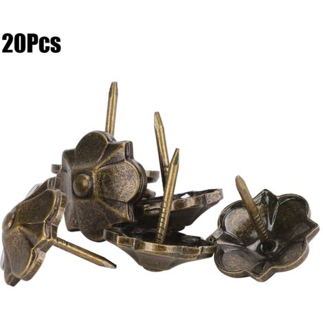 20 Vis de Décoration Vintage pour Canapé en Forme de Trèfle à 4 Feuilles, 20 x 22mm, Lot de 20 (1/5)