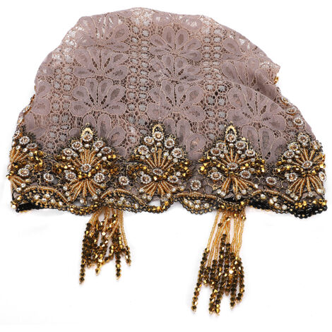 Bonnet turban élégant en dentelle à paillettes, cadeau parfait pour femmes et amies (1/5)