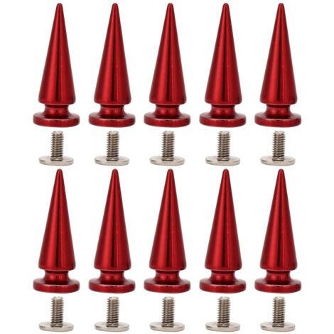 10 pièces Rivets en Cuivre 26mm avec Vis pour Sacs et Chaussures en Cuir DIY (Rouge) (1/5)