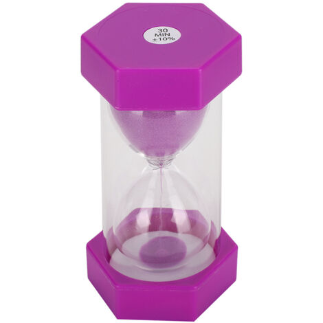 Sablier Hexagonal 30 Minutes avec Sable Violet - Décoration de Bureau et Cadeau pour Enfants (1/5)