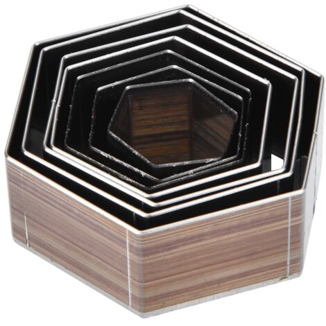 7 Pièces Emporte-Pièces Hexagonaux 20-50mm pour Découpe Cuir DIY Artisanat (1/5)