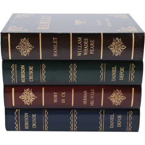 Boîte en Forme de Livre pour Décor Maison, Ornement Bibliothèque ou Rangement Bijoux (1/5)