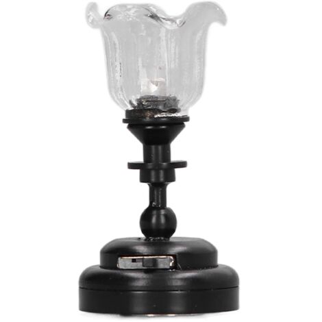 Lustre Miniature 1/12 pour Maison de Poupée - Abat-Jour en Verre Clair, Luminaire Plafonnier Décoratif (1/5)