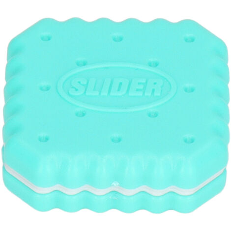 Jouet Glissant Magnétique Biscuit Anti-Stress - Poussez du Bout des Doigts, Vert Menthe Apaisant (1/5)