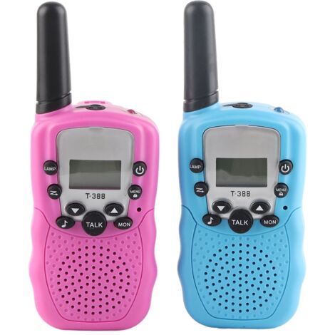 Radioddity PR-T8 Walkie Talkie per bambini, radio PMR446 ricaricabile a lungo raggio con chiamata di gruppo, batteria da 2000 mAh, ricarica USB-C, per escursionismo e campeggio, confezione da 3 pezzi