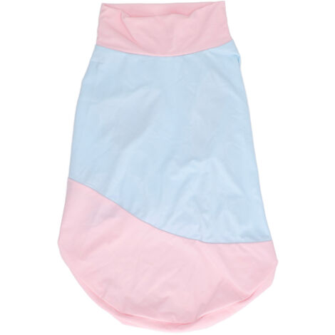 T-shirt sans manches pour chien, léger et respirant, protection solaire été, bleu et rose, taille M (1/5)