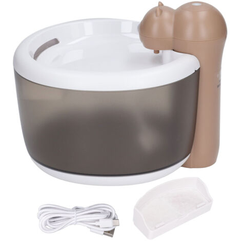 Fontaine à eau automatique pour chat avec capteur de mouvement et filtre, couleur marron (1/5)