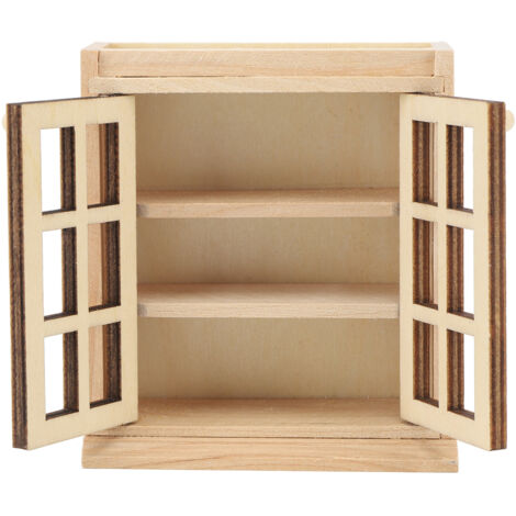 Armoire Murale Miniature en Bois 1:12 pour Salon, Meuble Décoratif Maison de Poupée Réaliste (1/5)