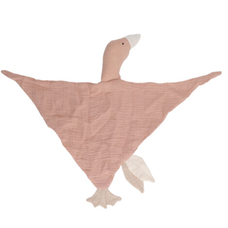 Couverture de sécurité douce en coton respirant pour nouveau-né, forme de bébé oie rose (1/5)