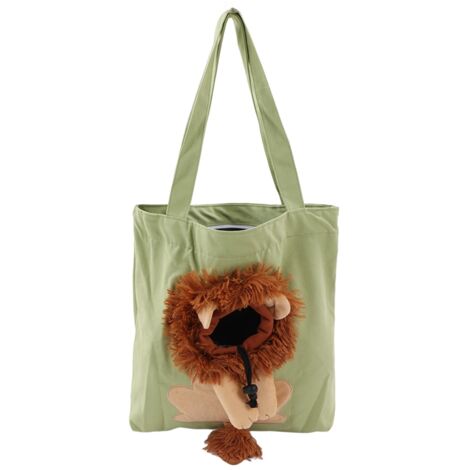 Sac à dos pour chien en forme de lion, grande capacité, transport confortable pour extérieur, design mignon. (1/5)