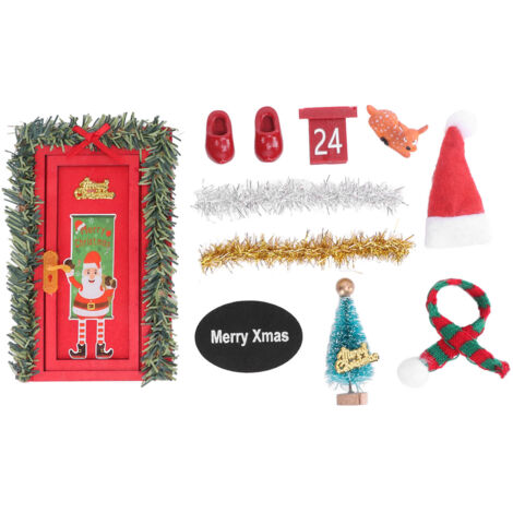 Ensemble de Décoration de Noël pour Maison de Poupée DIY - Scène de Fêtes Modèle Jouet Échelle 1/12 1/6 (1/5)