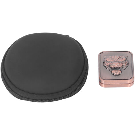 Curseur Magnétique Crâne Portable Gravure Anti-Stress Jouet Fidget Bureau Métal Bronze Violet (1/5)