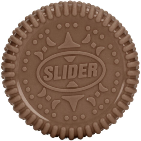 Poussoir Magnétique Anti-Stress en Forme de Biscuit - Jouet Glissant pour Doigts Marron (1/5)