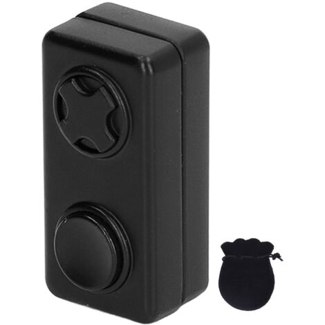 Glisseur Magnétique Sensoriel Cuboïde 2 Boutons Anti-Stress Jouet à Pousser du Bout des Doigts Noir (1/5)