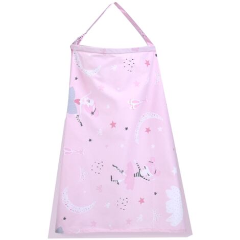 Tablier d'allaitement respirant pour bébé - Couverture de confidentialité avec bretelles élastiques rose (1/5)