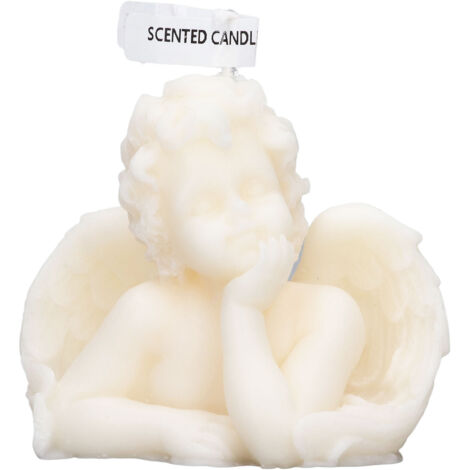 Bougies parfumées en cire de soja pour décoration intérieure, chambre, salle de bain ou mariage - Design mignon avec main sur la joue, couleur blanche. (1/5)