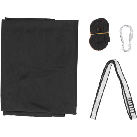 Hamac Sensoriel Enfant 9.2ft - Installation Facile, Élastique Sécurisé et Durable pour Chambre, Exercice ou Extérieur - Noir, Largeur 3.3ft (1/5)