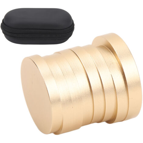 5 Dés En Alliage Aluminium 16 Mm – étui Cadeau, Jeux De Société, Argent, Résistant