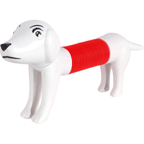 Tubes à bulles pour chiens, jouets sensoriels anti-stress pour enfants, améliore la motricité fine, idéal autisme, forme changeante, couleur rouge. (1/5)