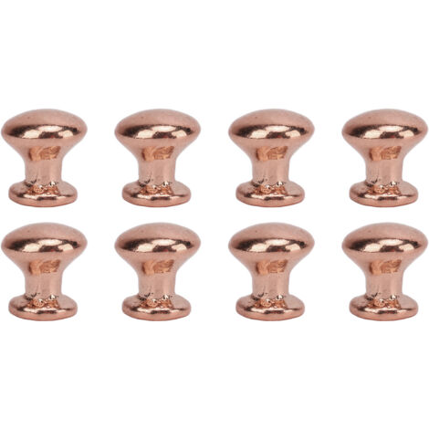 8 pièces poignées de tirage à tête ronde 1:12 style simple métal pour maison de poupée, finition bronze violet (1/5)