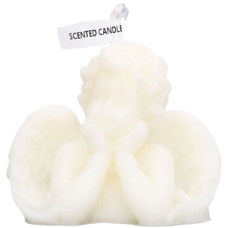 Bougies parfumées en cire de soja, décoratives pour mariage, chambre et salle de bain, design mains sur les joues, blanc. (1/5)