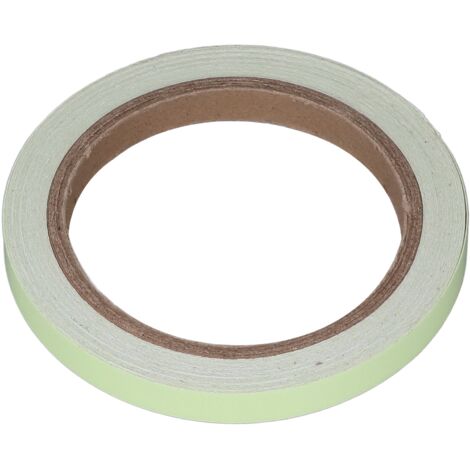 Ruban fluorescent vert 10m, brillant dans le noir après exposition à la lumière UV, pour murs lisses et escaliers, largeur 10mm/0.39in. (1/5)