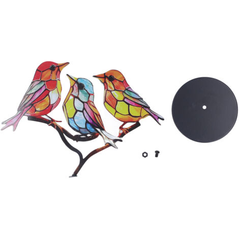 Oiseau Métal Alliage Déco Maison - Ornement Artisanal Anti-Stress à Base Amovible (1/5)