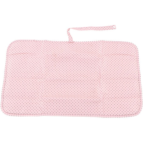 Tapis à langer imperméable portable en nylon, pliable pour bébé - Rose, pour la maison, voiture et extérieur (1/5)