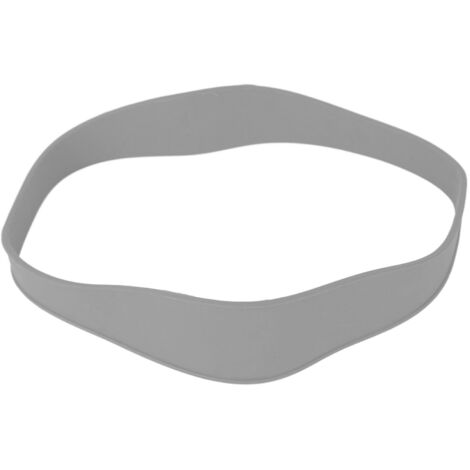 Guide de coupe de cheveux en silicone souple, modèle courbé pour nuque, idéal pour coupes maison DIY, couleur grise (1/5)