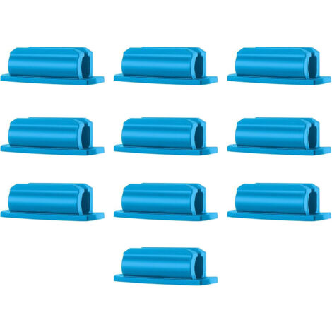 10 Pièces Porte-stylo Adhésif Portable, Support de Bureau pour Stylos, Bleu (1/5)
