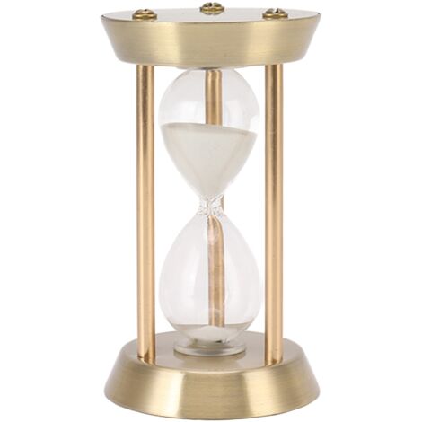 Sablier Métallique Décoratif Vintage 10 Minutes Sable Remplaçable Bronze Mini Horloge à Sable Brillant (1/5)