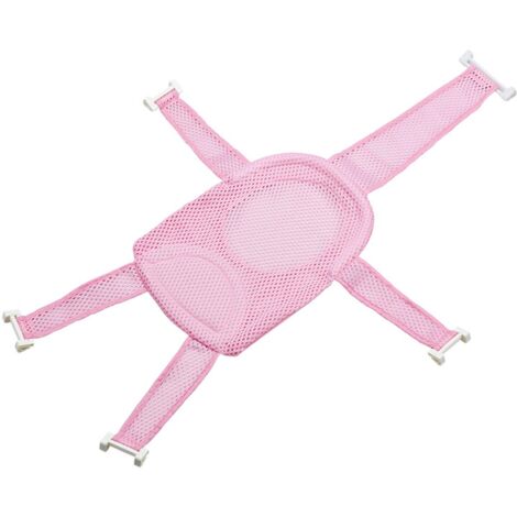 Siège de bain ajustable pour bébé, filet hamac de douche, support de bain réglable, lit berceau rose (1/5)