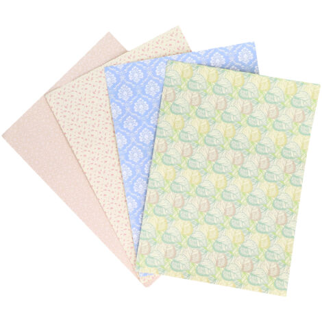 Papier peint miniature 1:12 pour maison de poupée - 4 motifs adorables différents (1/5)