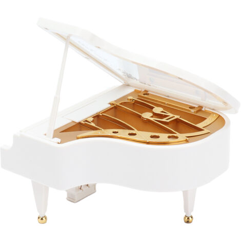 Boîte à musique triangulaire rétro tournante - Décoration de table piano classique - Cadeau original pour la maison