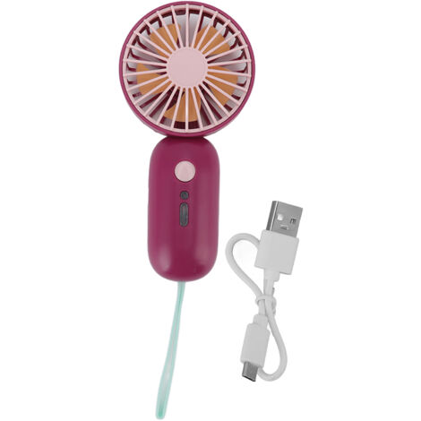 Ventilateur de Poche Mini Portable 3 Vitesses USB Rechargeable Silencieux pour Maison Bureau Voyage Rouge (1/5)