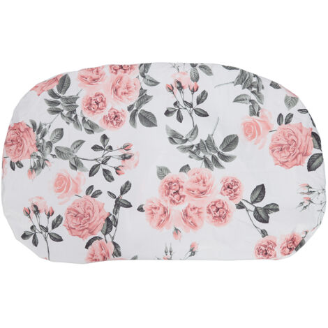 Housse de transat bébé lavable amovible respirante pour nouveau-nés, motif fleur rose