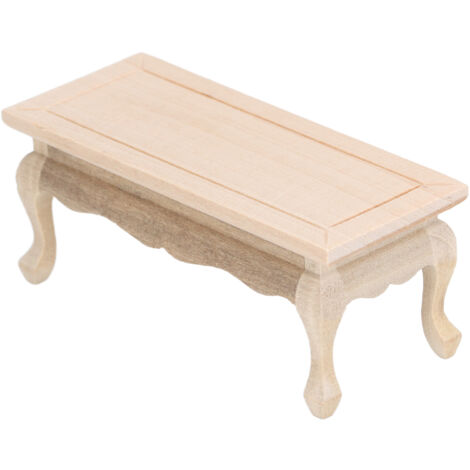 Table de salon miniature en bois pour maison de poupée 1:12, meuble d'ameublement DIY et accessoire de jeu créatif (1/5)