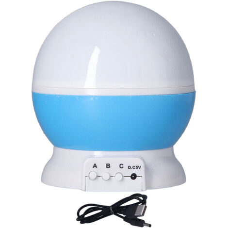 Projecteur Lumineux Bébé Rotatif Étoilé avec Changement de Couleurs - Veilleuse Nuit Bleue (1/5)