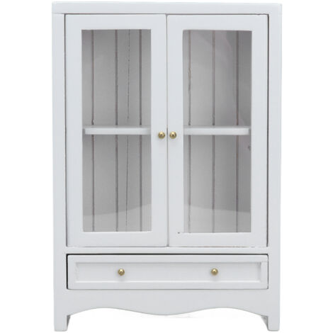 Mini armoire de maison de poupée 1:12 Armoire à Trois Couches Meuble de