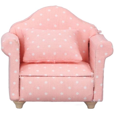 ZAICOLER Fauteuil Miniature en Bois 1:12, canapé en Tissu Durable pour Maison de Poupée, Modèle
